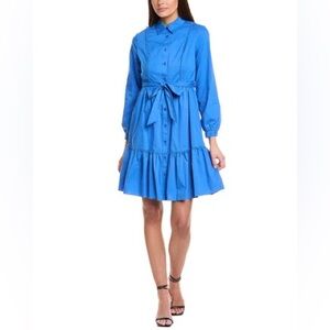 BNWT Nanette Lepore Amber Stitch Midi Dress - VENETIAN BLUE,  Size 12